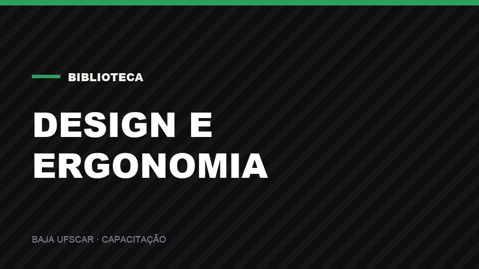 Biblioteca · Design e Ergonomia